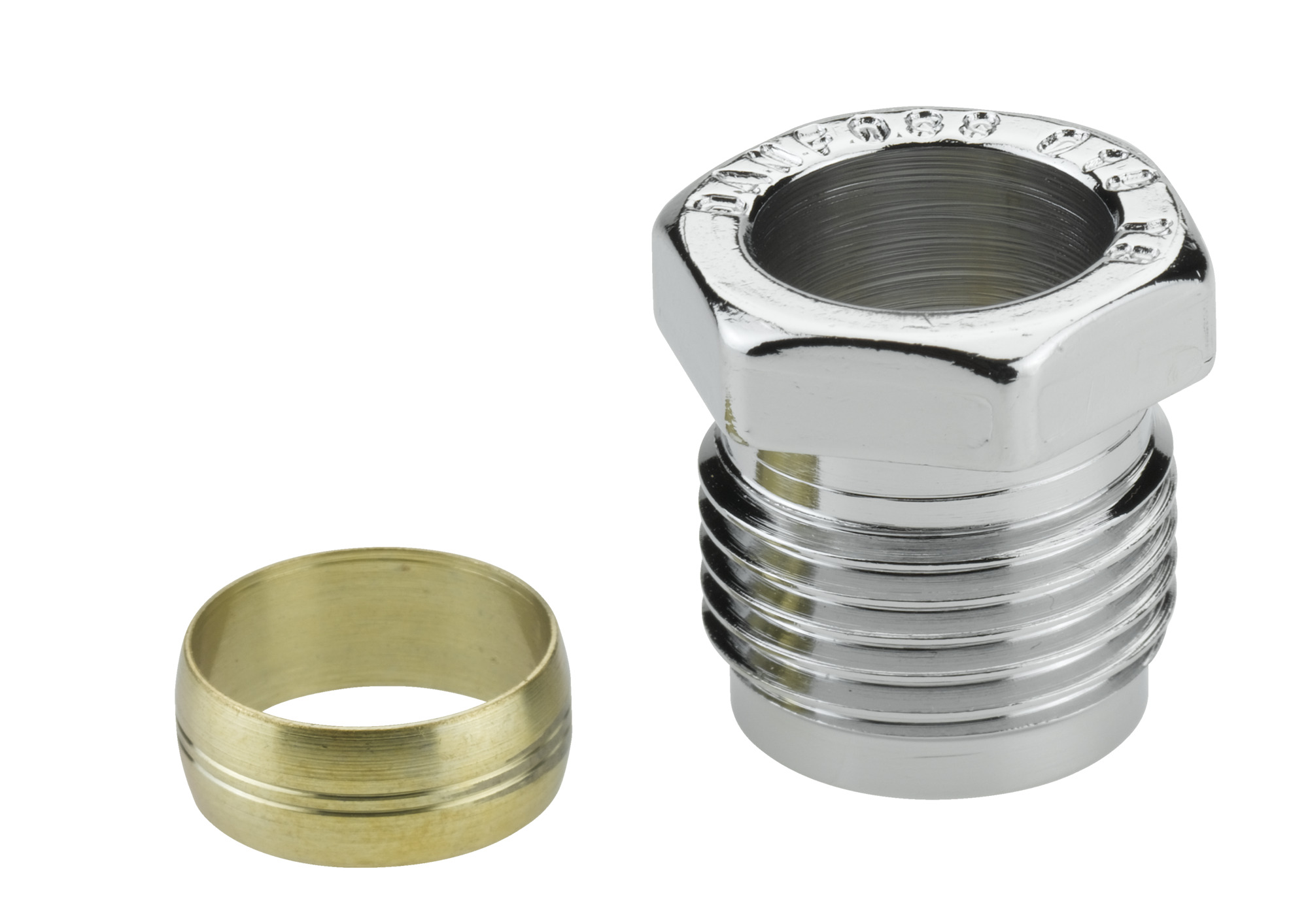 Klemmverschraubung Danfoss 013G4195 G 1/2" 15 mm verchromt