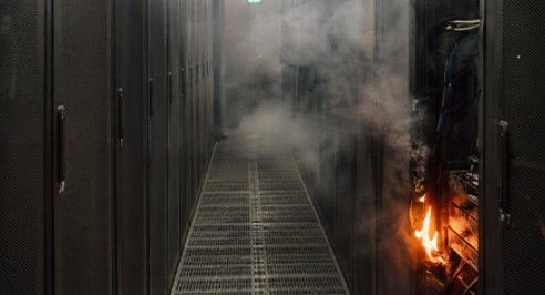 Následky požáru Li-ion baterií v datacentru