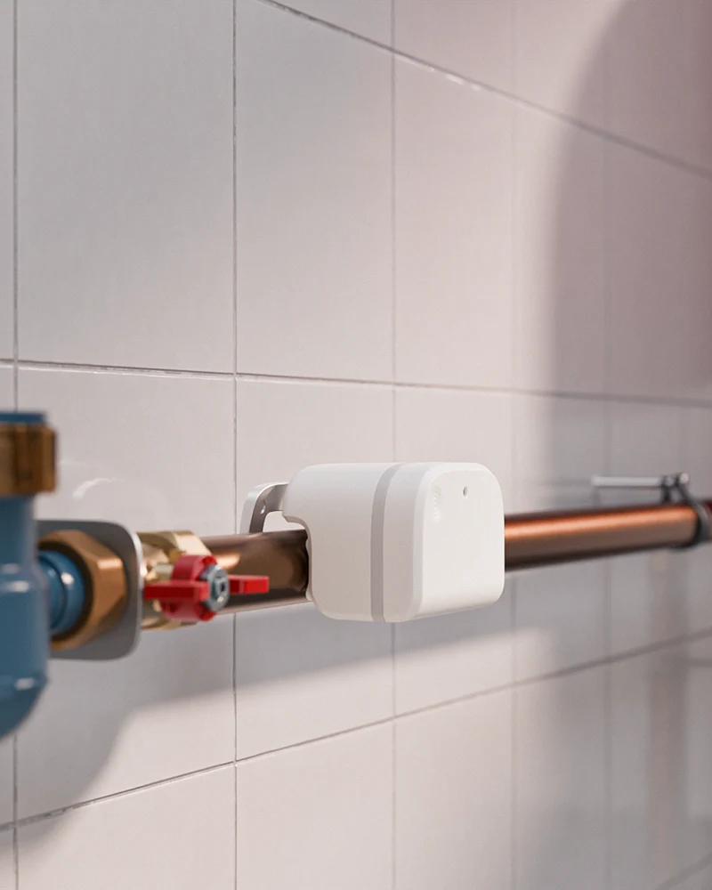 Quandify Water Grip installé sur une canalisation d’eau