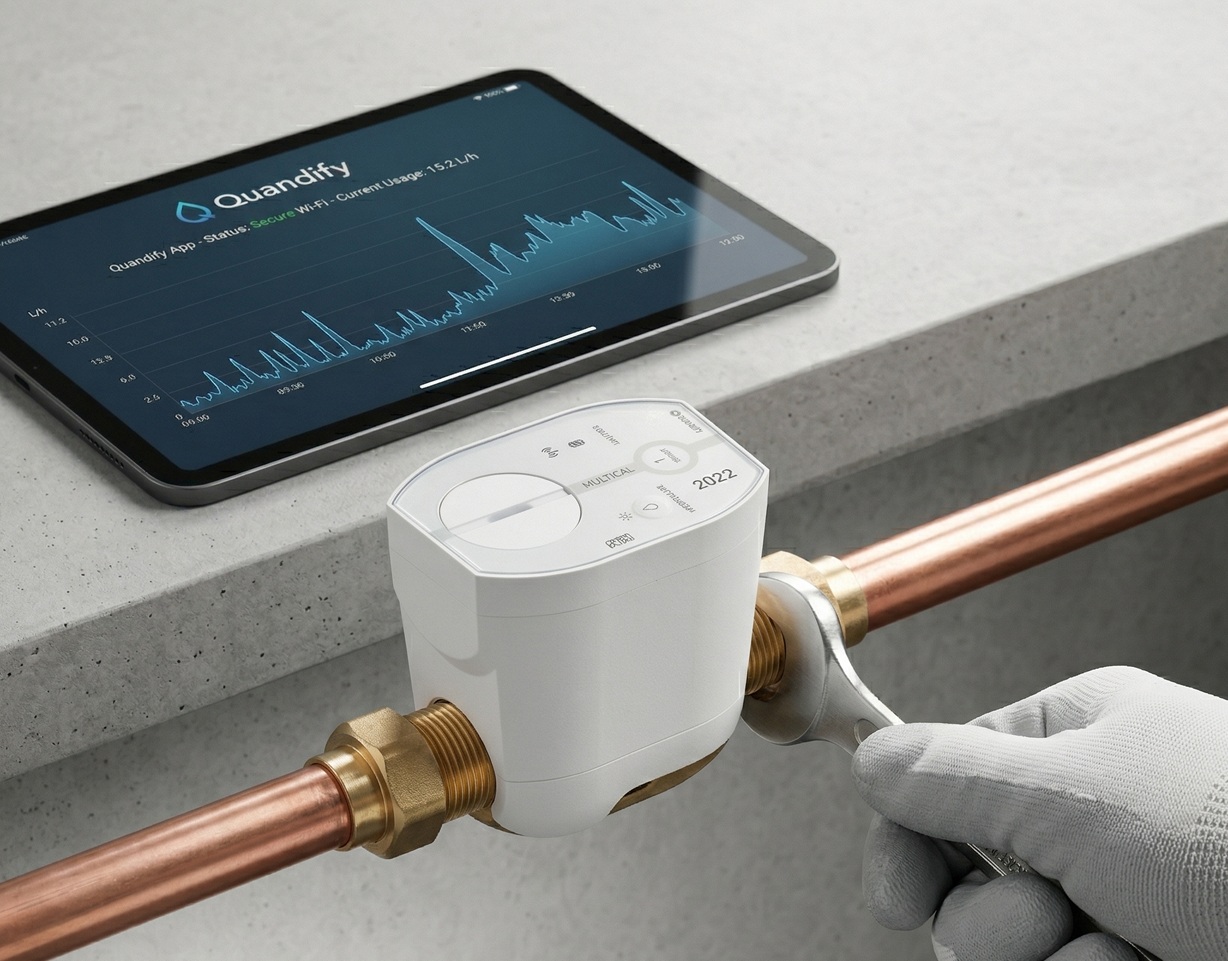 Installation plug-and-play sur la canalisation d’eau