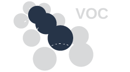 Detektor výparů rozpouštědel Evikon E2630-VOC na stěně