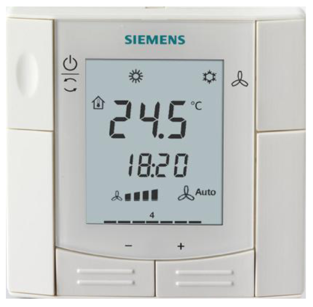 Prostorový termostat s RS485 komunikací Siemens RDF302