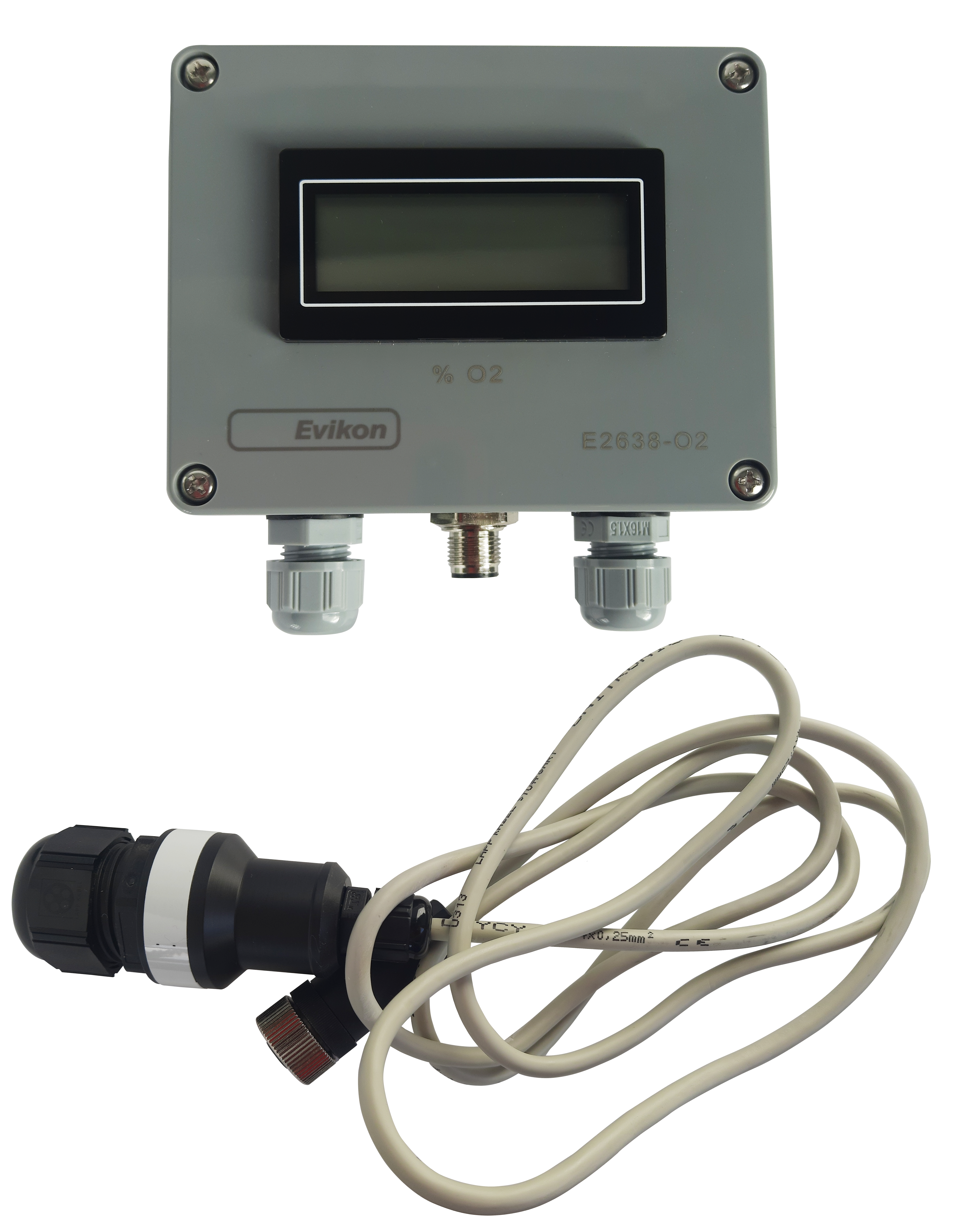 Detektor plynu pro kyslík EVIKON E2638-O2-5Y-B-LCD-R-230