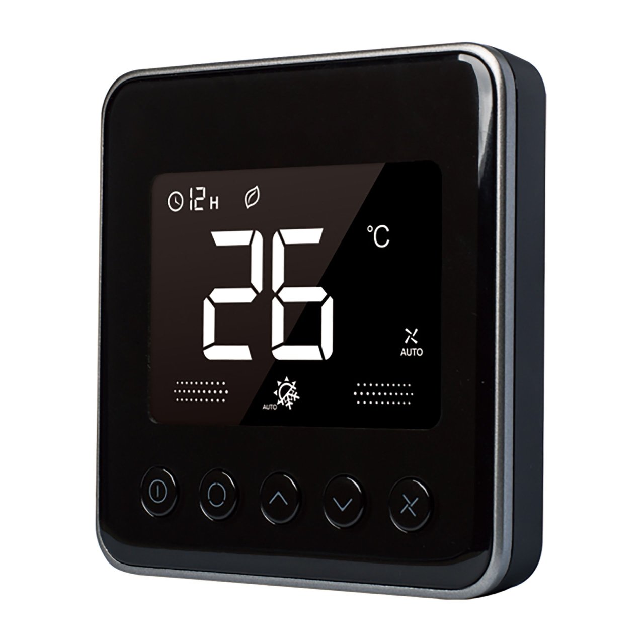 Digitální termostat Honeywell TF428DN-RSS_U černý, pro fancoil