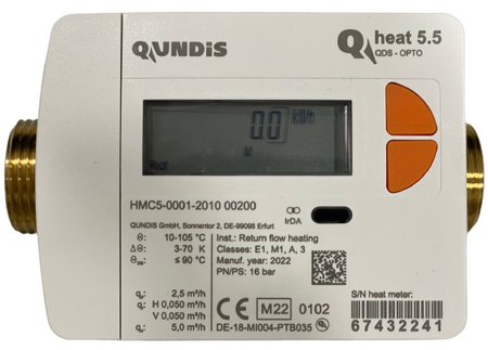 Měřič tepla QUNDIS QHeat 5.5, DN15, 0,6m3/h
