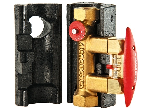 Vyvažovací ventil s izolačním krytem Taconova Bypass100 SET DN 20, kvs 5 (223.2362.380)