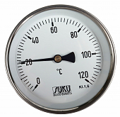 Teploměr SUKU, D 100, L 45, 0-120°C + jímka 1/2 (C31.000125)