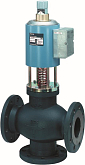 Magnetický přírubový ventil Siemens M3P100FY, 120°C, 24 VAC
