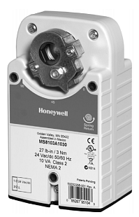 Klapkový pohon Honeywell Smart s vratnou pružinou S05010, 5Nm, 24 VAC,0…10V
