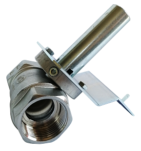 Kulový kohout Giacomini R250 DN 25 s adaptérem pro Belimo SM-A, NF, LM-A, LF, SF, NF, NM-A - varianta LF