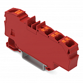 Distribuční svorka WAGO s ovládacím tlačítkem, Ex e II červená 12 ks