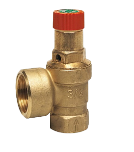 SM120-11/4A  Membránový pojistný ventil pro uzavřené otopné systémy, médium do 120°C, nastavený