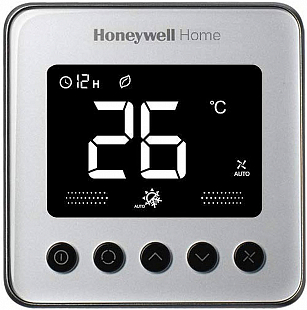 Digitální termostat Honeywell TF428LN-RSS-U stříbrný broušený, pro fancoil