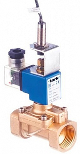 Elektromagnetický ventil na vodu s pomocným kontaktem TORK T-KCV104 DN20, 230 VAC