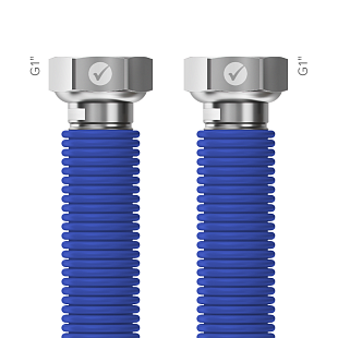 Připojovací hadice Merabell AQUA FLEXI G1"-G1" modrá, délka 30–60 cm