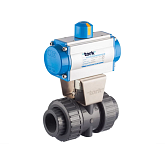 Kulový PVC ventil Tork DN 25 s jednočinným pneupohonem SR (PAV913.25SR)