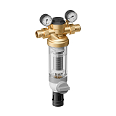 Filtr se zpětným proplachem, pitná voda do 40°C, PN16, filtrační vložka 20 µm, DN40, připojení šroubením 1 1/2" - bezolovnaté provedení