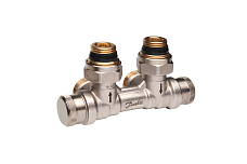 Dvojité radiatorové šroubení Danfoss RLV-KDV DN 15 rohové levé (013G7872)