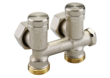 Dvojité radiátorové šroubení Danfoss RLV-K DN 20 rohové (003L0283)
