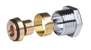 Svěrná spojka Danfoss pro trubky Alupex 16 x 2 mm G 1/2" pochromovaná (013G4200)