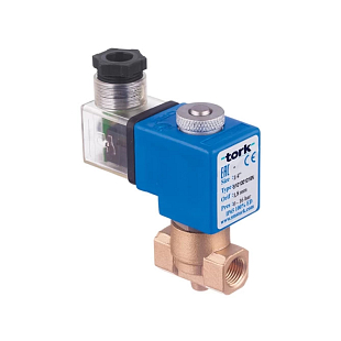 Elektromagnetický ventil na vodu s pomocným kontaktem TORK T-KCV105 DN25, Bez cívky