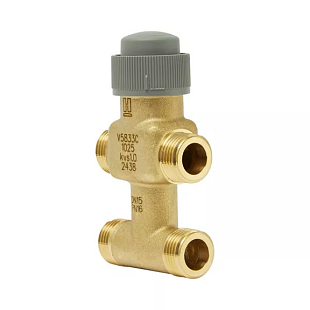 Trojcestný regulačí ventil s obtokem Honeywell V5833 DN15 Kvs 0,63 (V5833C1017)